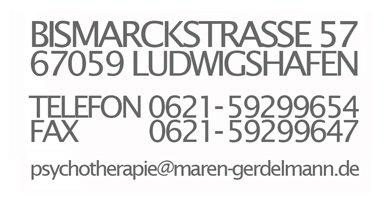 Bismarckstraße 57 , 67059 Ludwigshafen , Telefon 0621 - 59299654